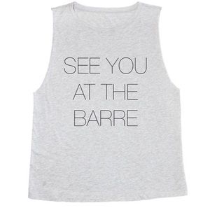 Emi Jay “See You at the Barre” Cut-off Shirt - OS